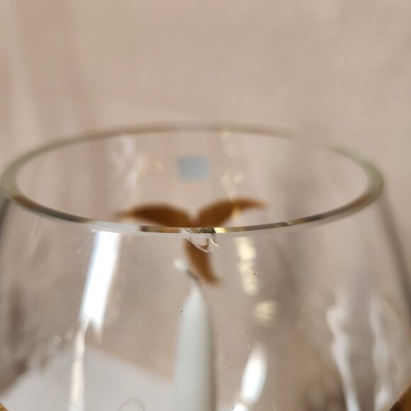 VINTAGE Partylite "Tuscany Lamp" Gold Leaf & Etched Grapes With Gold Pillar Base - Picture 6 of 13